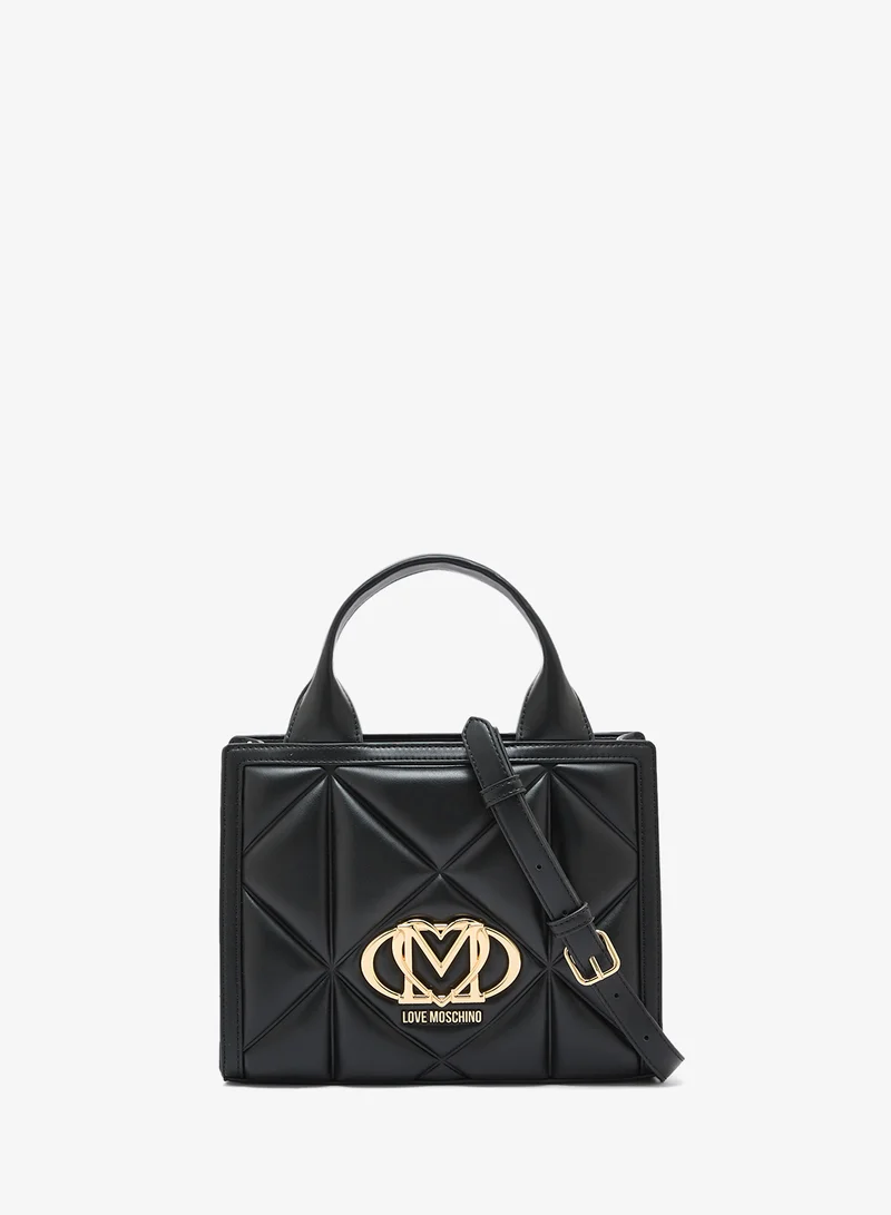 Embossed Q PU Satchel